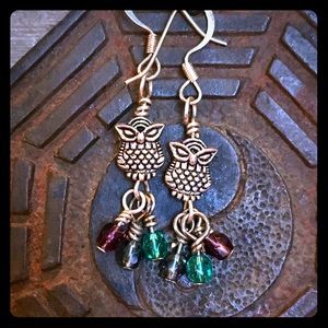 Dainty owl earrings